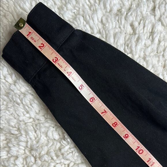 Modern Artchitect Anniversary Denim Jacket with Buttoned Pockets Stylish Black - Picture 9 of 13